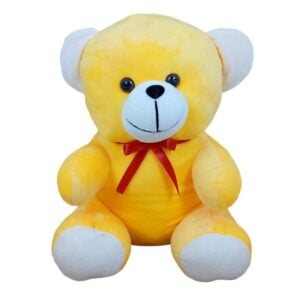 FunZoo Yellow Cuddly Soft Plush Stuffed Teddy Bear 33 cm | Fun Cheerful Hug-Friendly Plush Toy for Kids 1+ Years