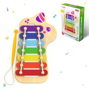 Funskool Giggles Unicorn Wooden Xylophone A Melody Awaits Every Tap | Magical Play Time Fun With Unicorn | Baby and Toddler Toys For Kids | 12+Months