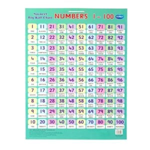 Navneet Big Wall Chart Number 1-100 ( Paperback ) For Kids | 3+Years