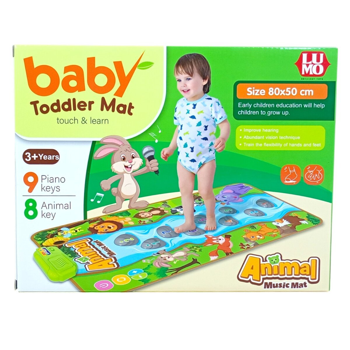 Lumo's Baby Musical Mats with Music Sounds, Learning Toys Child Floor Piano Keyboard Mat Carpet Animal Early Education Toys for Baby Girls Boys Toddlers | 3+Year