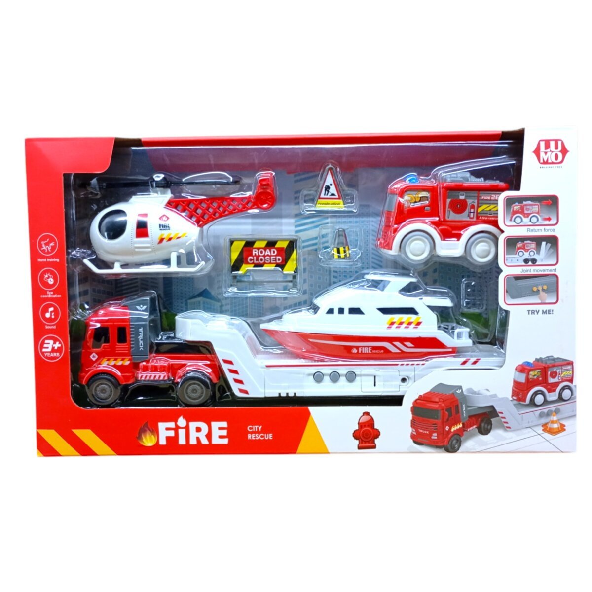 Luminoso Fire City Rescue | Interactive Fire Truck And Rescue Toy | 3+Years