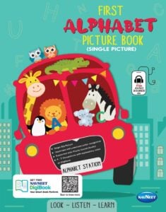 Navneet First Picture Book – Alphabet (Single Picture) | Single-theme Big-Picture Format For Kids | 2+ Years
