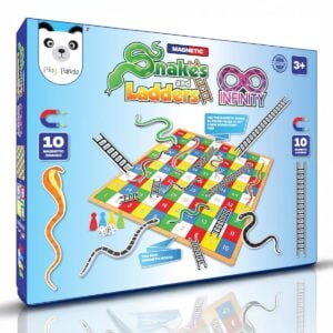 PLAY PANDA Magnetic Snakes and Ladder Board Game for Kids Family Indoor Game | 3+Years