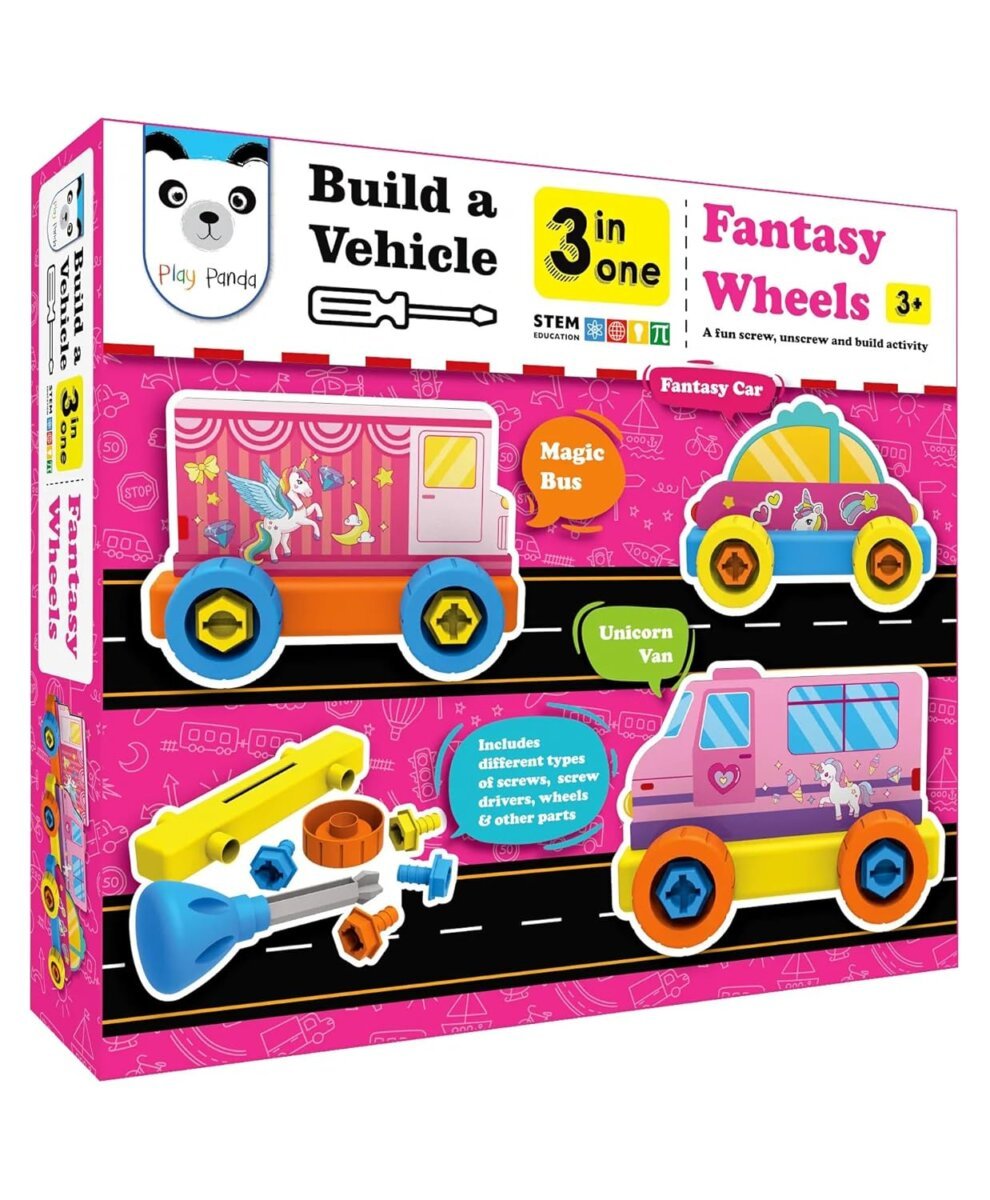 Play Panda Build a Vehicle Learning Toy | Creative Construction Kit for Kids | 3+ Years