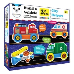 Play Panda Build A Vehicle Learning Toys | Ultimate STEM Construction Kit for Kids 3+ Years