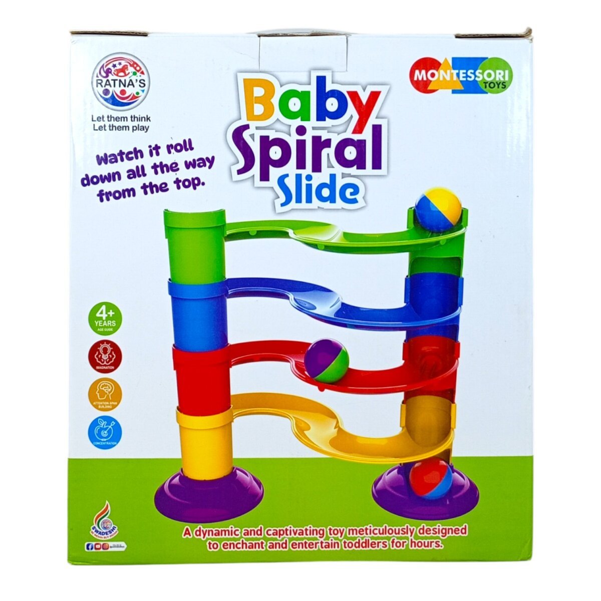 Buy Ratna's Baby Spiral Slide Level Ball Rolling Twist and Turn