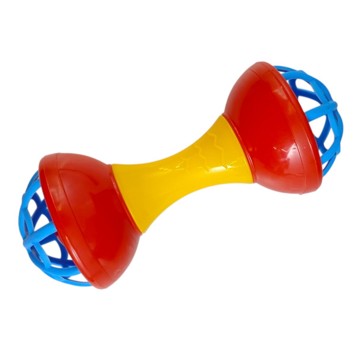 Ratna's Junior Dumbbell Rattle | Colorful, Safe and Engaging Toy for Infants | Lightweight and Easy to Hold | 0+ Months.
