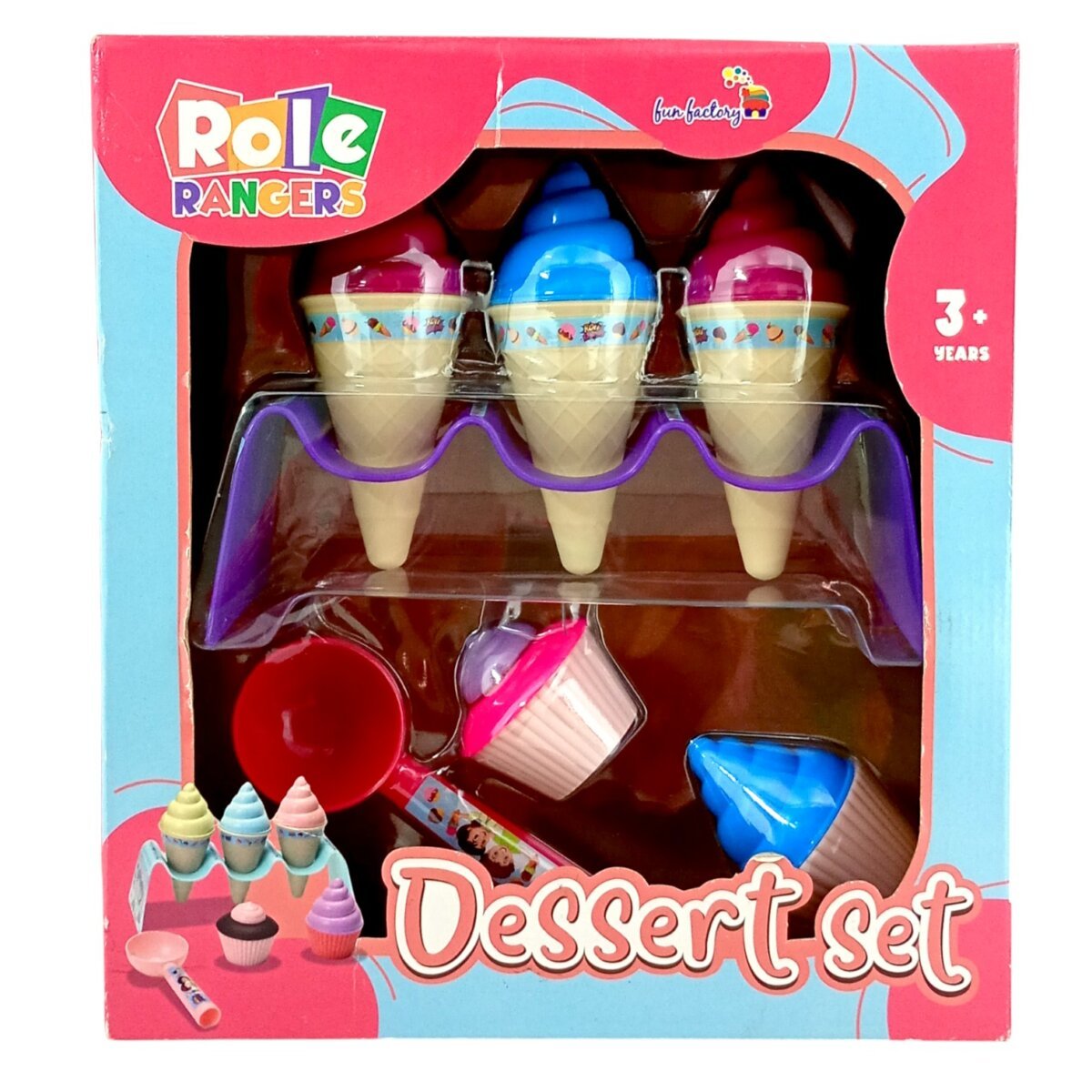 Role Rangers Fun Factory Dessert Set | Imaginative Pretend and Play Set for Kids | 3+ Years