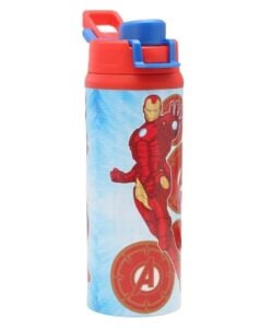Striders Avengers Sipper Water Bottle Leak-Proof | Amazing Stainless Steel Kids Bottle, Strong, Stylish & Practical, Ideal for 3+ Years
