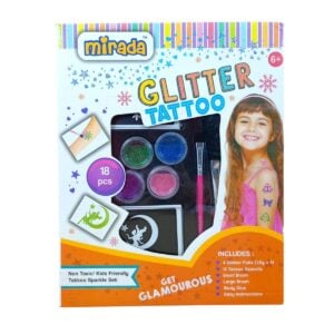 Strings Marketing Mirada Glitter Tattoo | Get Glamourous ! Non Toxic/Kids Friendly Tabboo Sparkle Set For Kids |18 Pcs | 6+Years