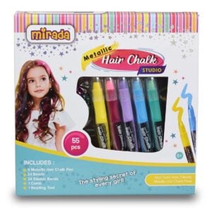 STRINGS MARKETING Mirada Metallic Hair Chalk Studio | The Styling Secret Of Every Girl! For Kids | 55 Pcs | 6+Years