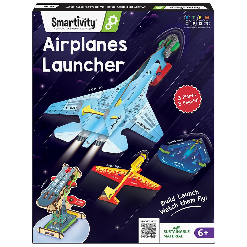 Smartivity 3in1 Airplanes Launcher toy for kids, Smartivity 3in1 Airplanes Launcher educational playset, Smartivity 3in1 Airplanes Launcher STEM learning toy, Smartivity 3in1 Airplanes Launcher build and launch planes