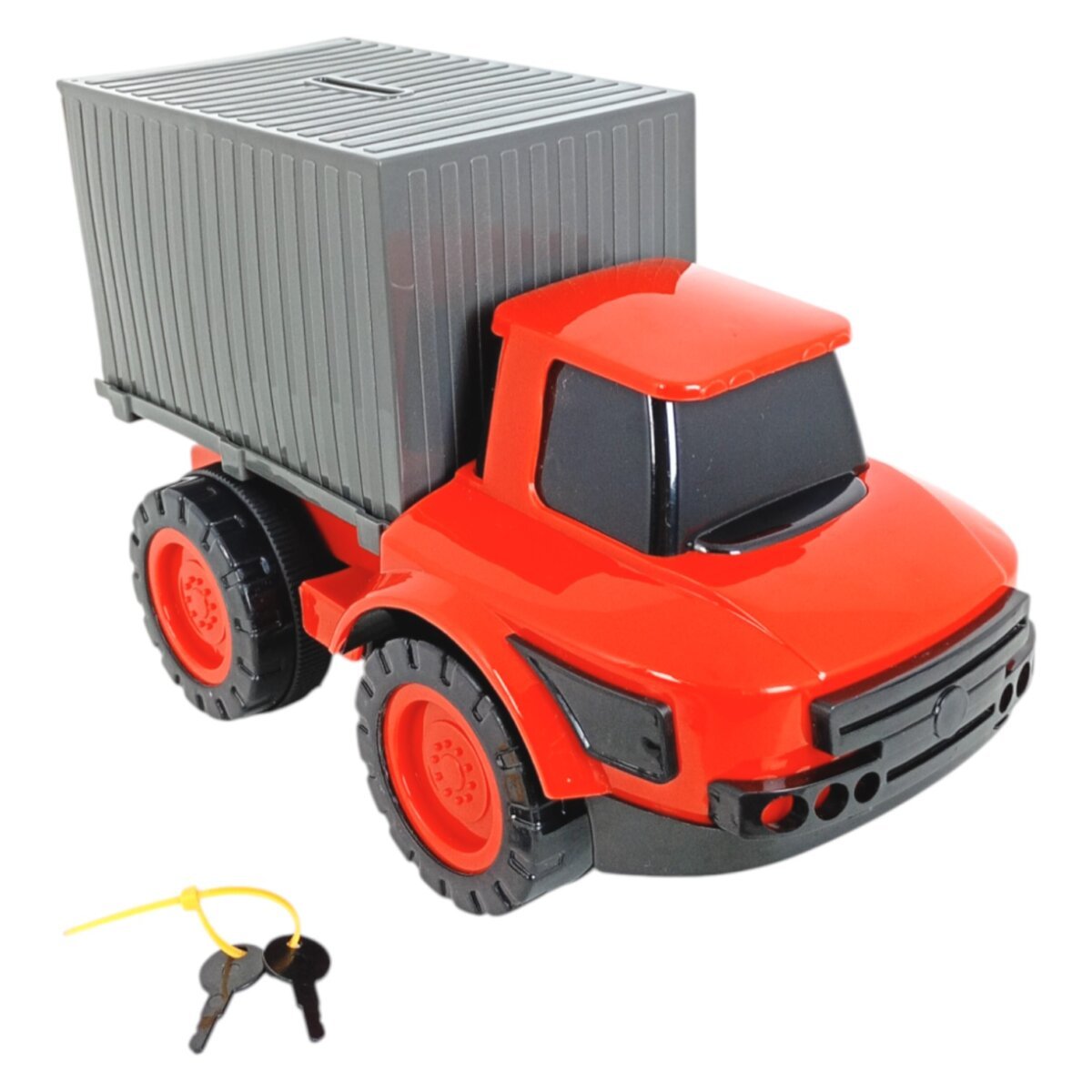 United Agencies Friction Powered Rambo Container With Storage And Play Truck For Boys | Innovative Lock And Key Money Bank | Transportation Series | 3+Years