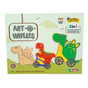 Zephyr Toy makers: Art 0 Wheels Roll Into World Of Dinosaurs | 8 In 1 Mess Free Painitng Comfortble Grip For Kids | 3+Years