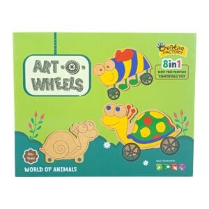 Zephyr Art 0 Wheels World Of Animals | 8 In 1 Mess Free Painting Comfortable Grip For Kids | 3+Years