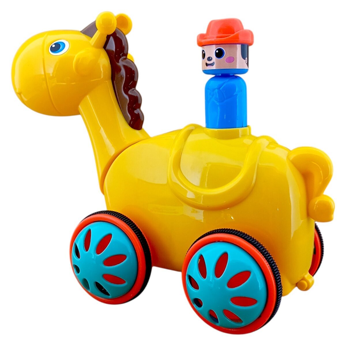 Happy Giraffe Push N Go Toy For Toddler | Unbreakable Press and Go Animal Toy | 1+Years