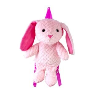 Just Bear Cute Little Flop Rabbit School Bag for Kids | Amazing Soft Plush Bunny Backpack for Preschool, Daycare and Travel | 3+ Years