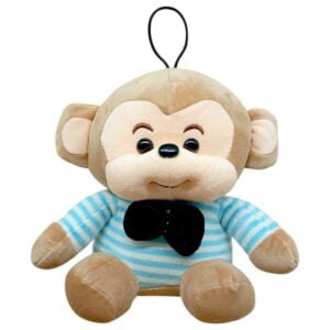 Just Bear Little Monkey Baby with Cute Little Bow | Adorable and Soft Plush Toy for Kids | 3+ Years