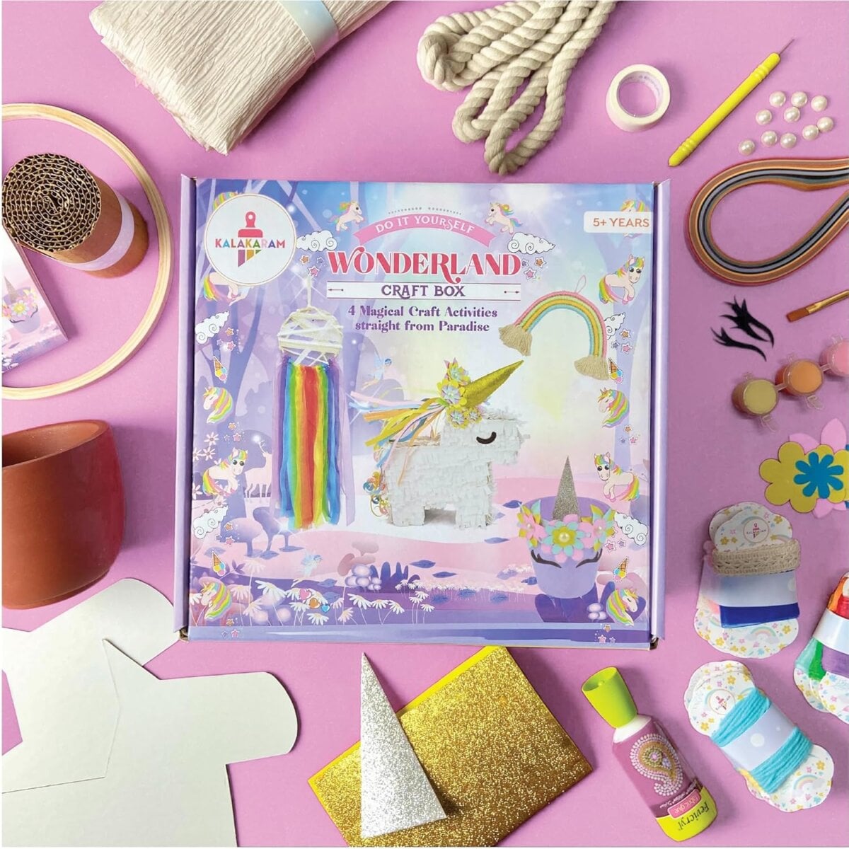Kalakaram Do It Yourself Diy Wonderland Unicorn Craft Box Activity Kit 4 Kalakaram Do It Yourself Diy Wonderland Unicorn Craft Box Activity Kit | 4 Magical Decorative Craft Set | For Girls 5+ Years Kalakaram Do It Yourself Diy Wonderland Unicorn Craft Box Activity Kit | 4 Magical Decorative Craft Set | For Girls 5+ Years Image 4