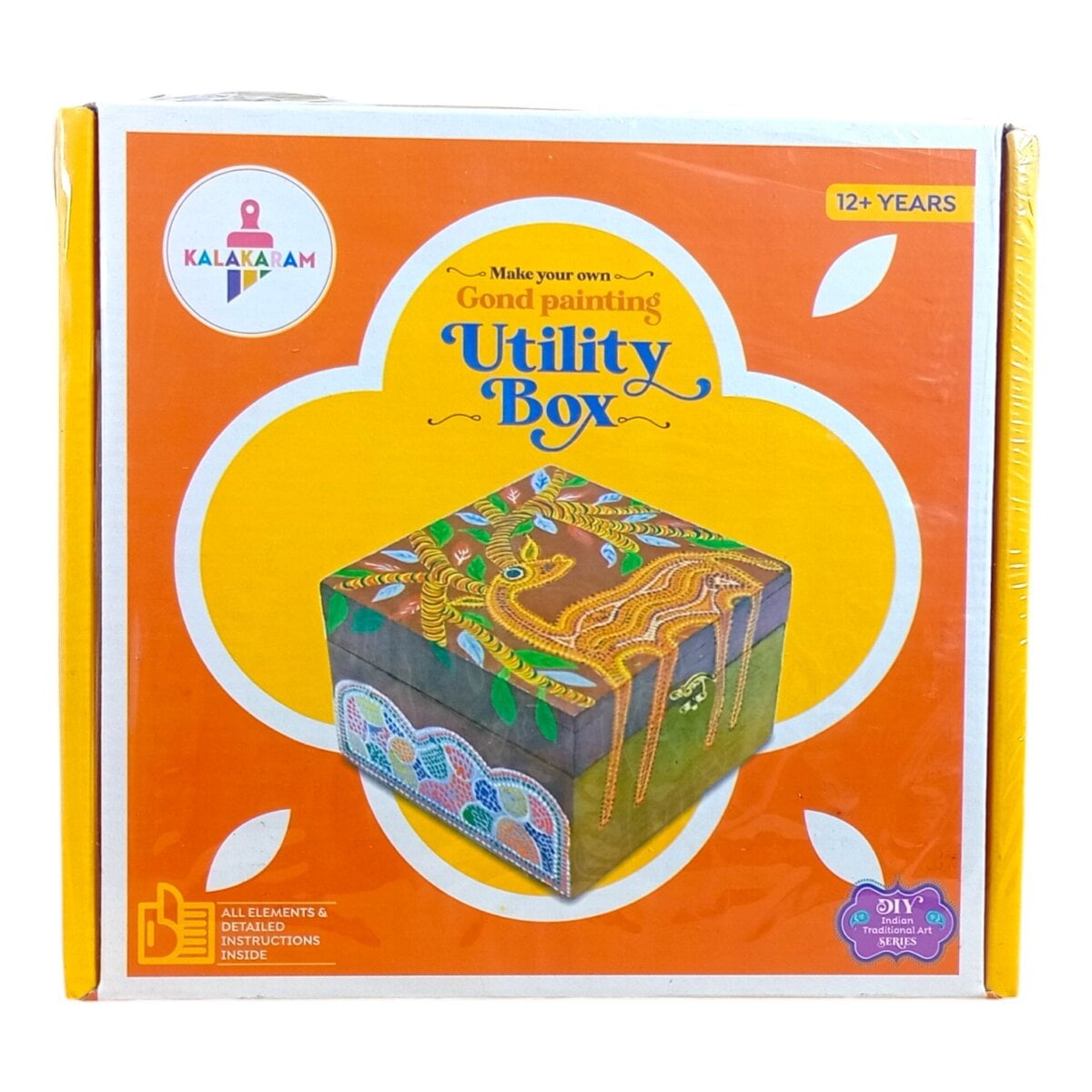 Kalakaram Make Your Own Diy Gond Painting Utility Box Kit Kalakaram Make Your Own Diy Gond Painting Utility Box Kit | Traditional Indian Art | Decorative Storage Box For Kids 12+Years Kalakaram Make Your Own Diy Gond Painting Utility Box Kit | Traditional Indian Art | Decorative Storage Box For Kids 12+Years Image 6