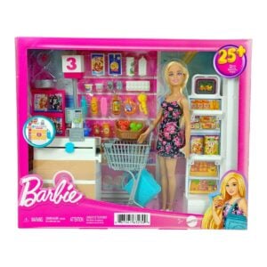Mattel Barbie Supermarket Playset | Shop, Scan and Play with Realistic Market Fun | 3+ Years – Fun Pretend Shopping Toy for Kids
