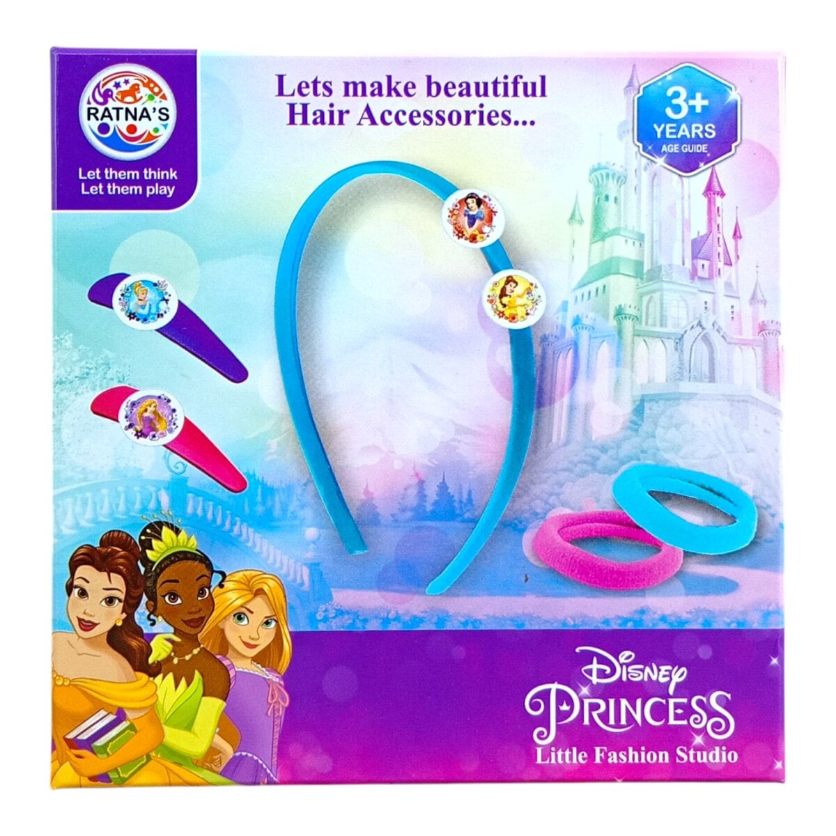 Ratna's Let’s Make Beautiful Hair Accessories Disney Princess Hair Fashion Studio kids kit, Ratna's Let’s Make Beautiful Hair Accessories Disney Princess Hair Fashion Studio DIY toy, Ratna's Let’s Make Beautiful Hair Accessories Disney Princess Hair Fashion Studio creative kit, Ratna's Let’s Make Beautiful Hair Accessories Disney Princess Hair Fashion Studio hair accessory toy