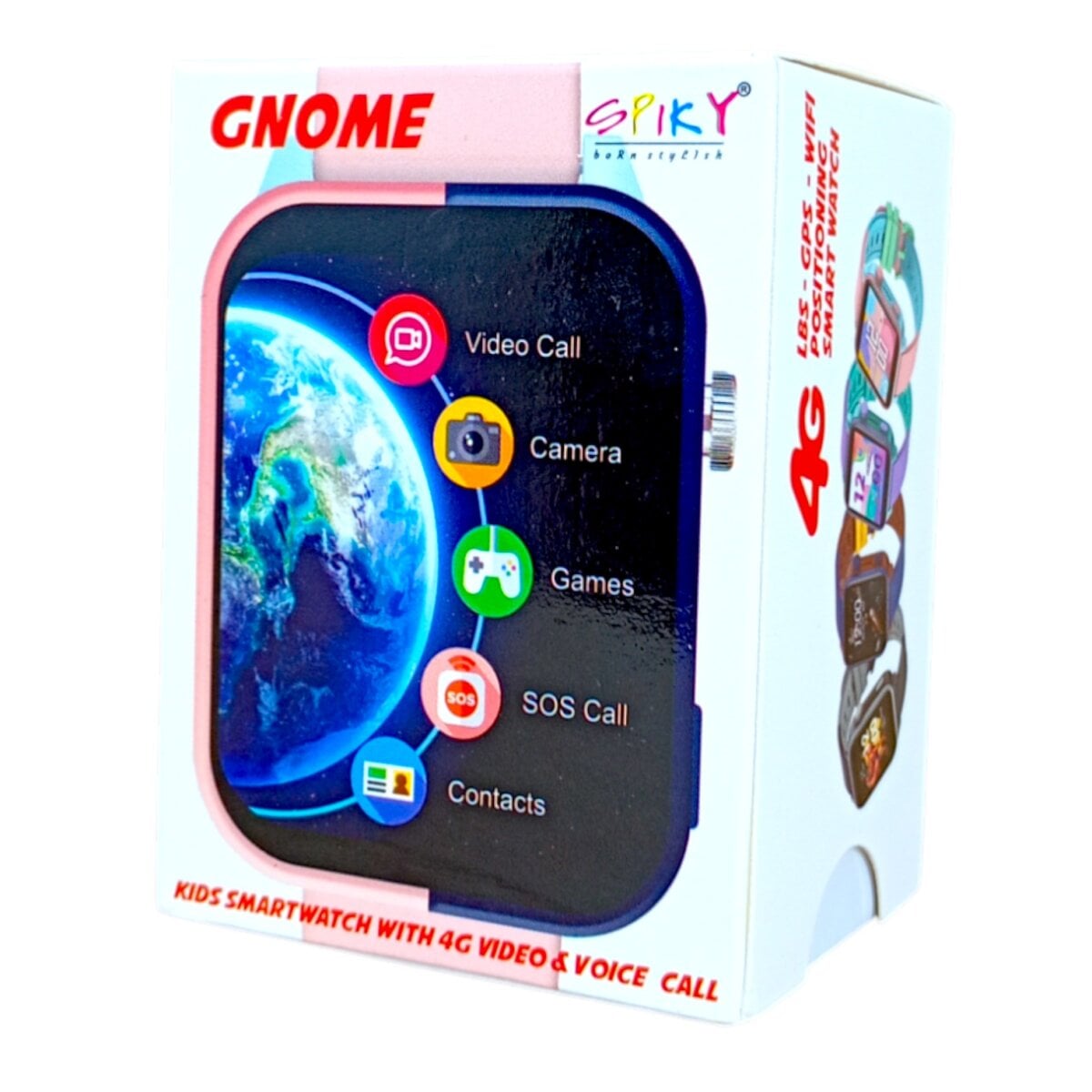 SPIKY Bron Stylish Gnome Kids Smartwatch 4G for kids, SPIKY Bron Stylish Gnome Kids Smartwatch video call, SPIKY Bron Stylish Gnome Kids Smartwatch voice call, SPIKY Bron Stylish Gnome Kids Smartwatch wearable device for 10+ years