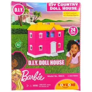 Toy Zone Barbie DIY My Country Doll House With Furniture And 2 Human Figures | 24 Pieces For Kids | 3+Years