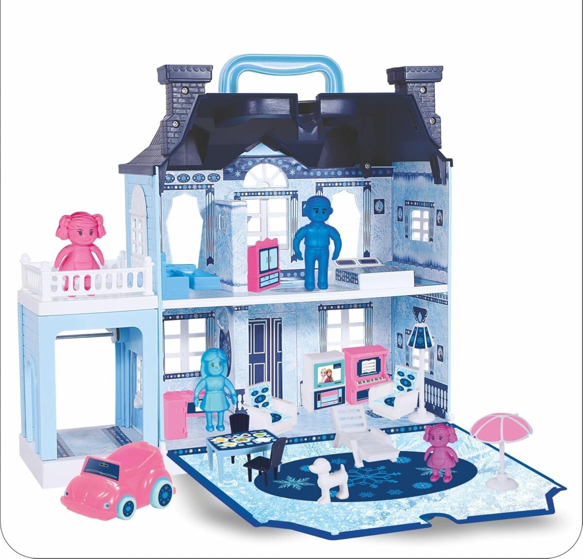 Buy Toy Zone Disney Frozen Blue Castle Doll House 40 Pieces Magical  Roleplay Toy for Kids 3+ Years for Online In India • Kheliya Toys