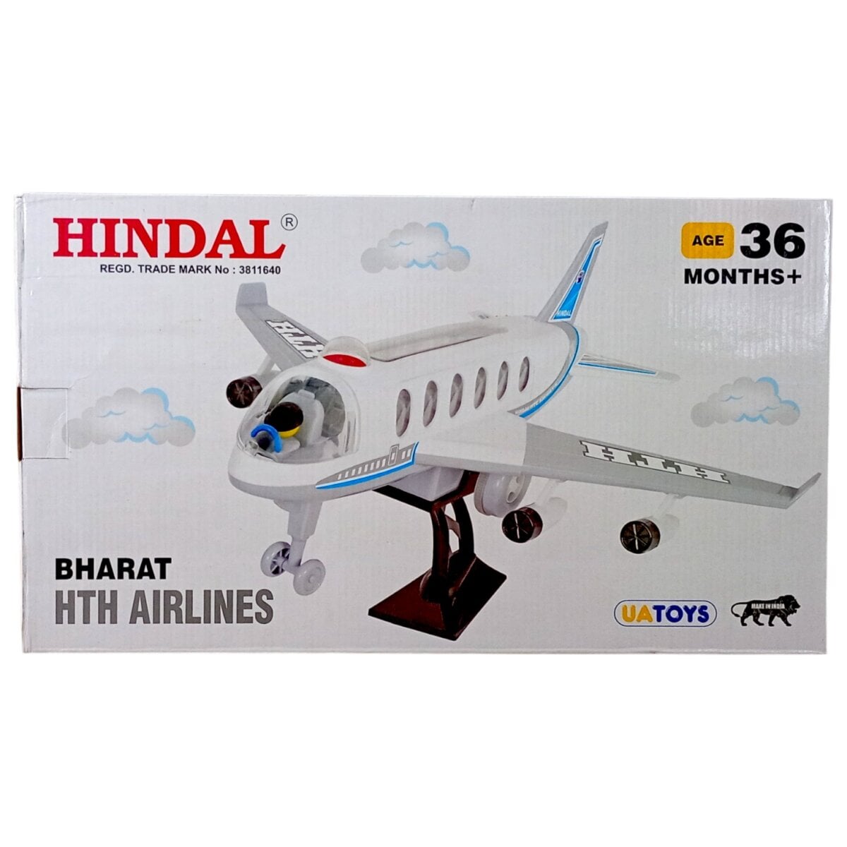 United Agencies BHARAT HTH Airline Jetliner Toy With Folding Wings