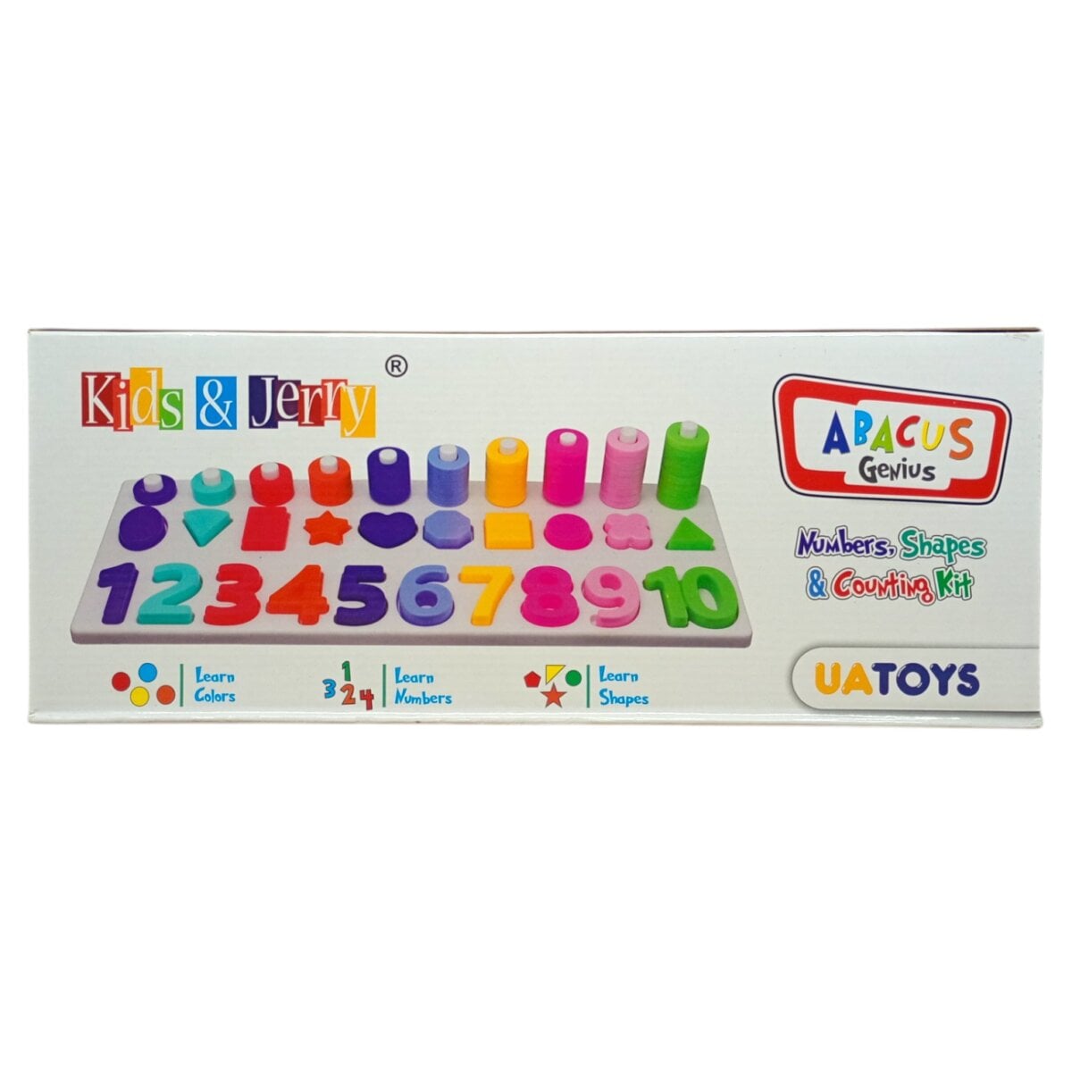 Kids and Jerry Abacus Genius Numbers Shapes And Counting Kit | Interactive Early Learning Toy for Kids | 3+ Years