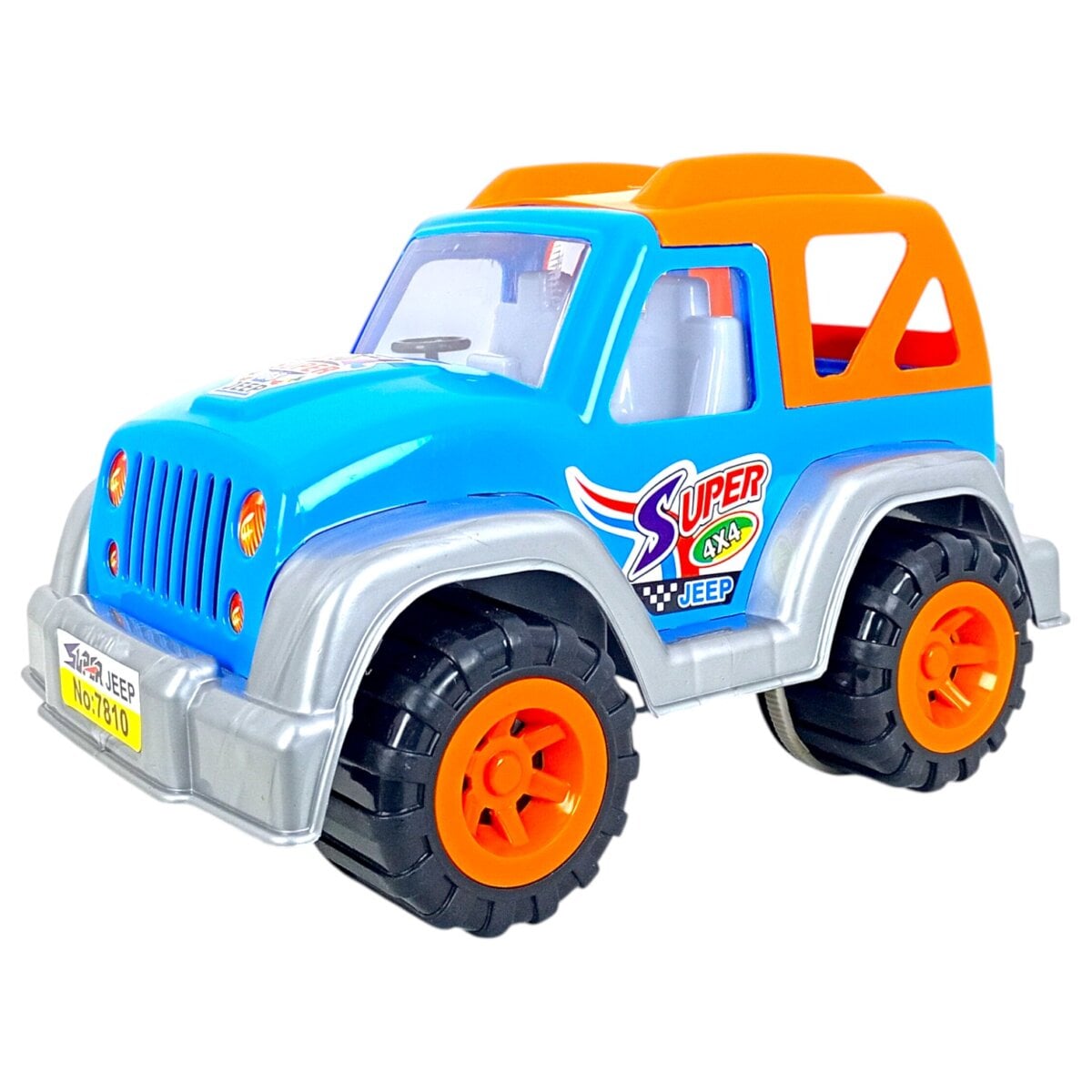Friction Powered Super 4x4 Plastic Jeep for Kids | Ultimate Push-and-Go Toy for Ages 3+ | Durable, Battery-Free Adventure Fun