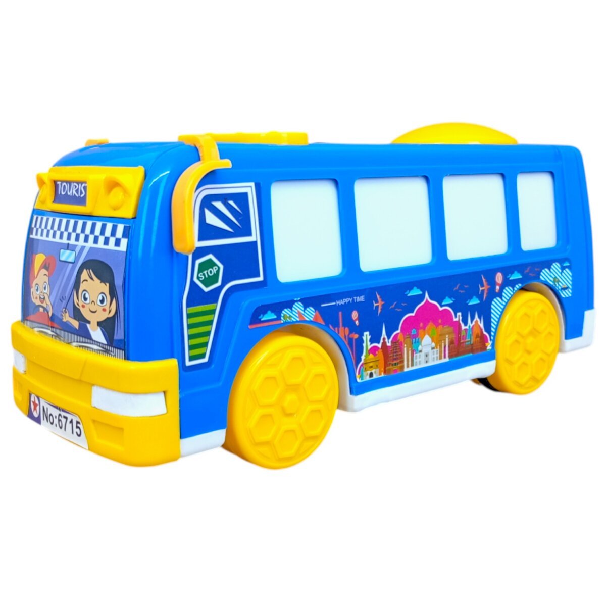 Buy Friction Powered Tourist Bus For Kids School Travel Vehicle Bus Toy  3+Years for Online In India • Kheliya Toys
