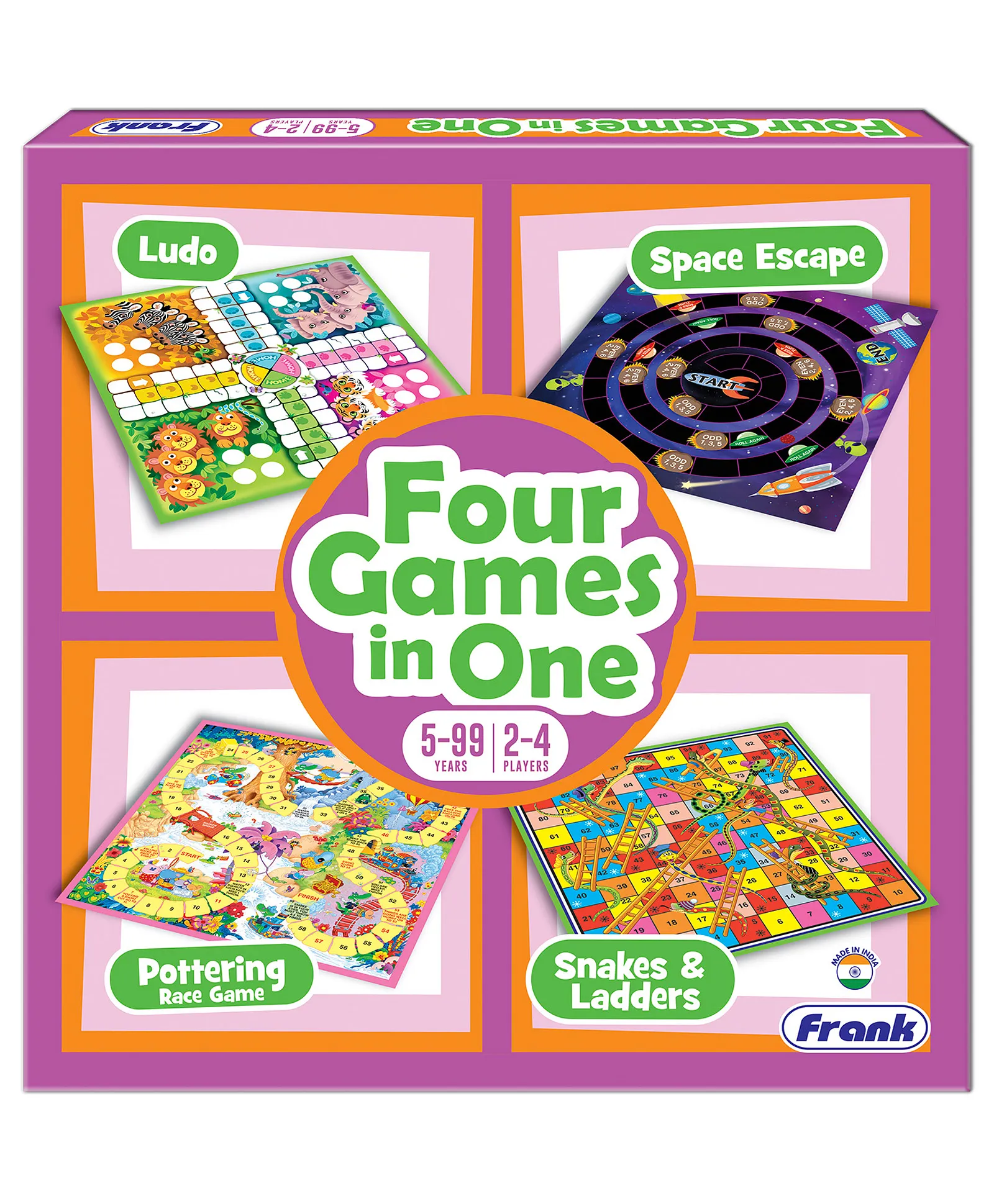 Frank Four Games In One | Learn, Play, and Grow Together | Educational And Fun Game Set for Kids |  5+Years+