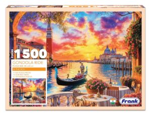 Frank Gondola Ride 1500 pcs Jigsaw Puzzle scenic artwork, Frank Gondola Ride 1500 pcs Jigsaw Puzzle for kids 15+ years, Frank Gondola Ride 1500 pcs Jigsaw Puzzle large size puzzle, Frank Gondola Ride 1500 pcs Jigsaw Puzzle premium board design