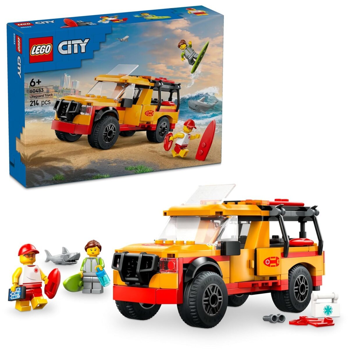 Buy LEGO City Lifeguard Truck Building Blocks Set 214 Pcs Set 60453  Toys for Kids 6+Years for Online In India • Kheliya Toys
