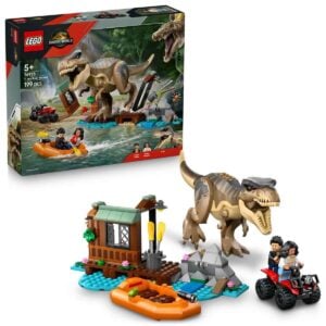 LEGO Jurassic World T. rex River Escape Building Blocks Set | 199 Pcs | Set 76975 | Dinosaur Adventure Toy for Kids | 5+ Years