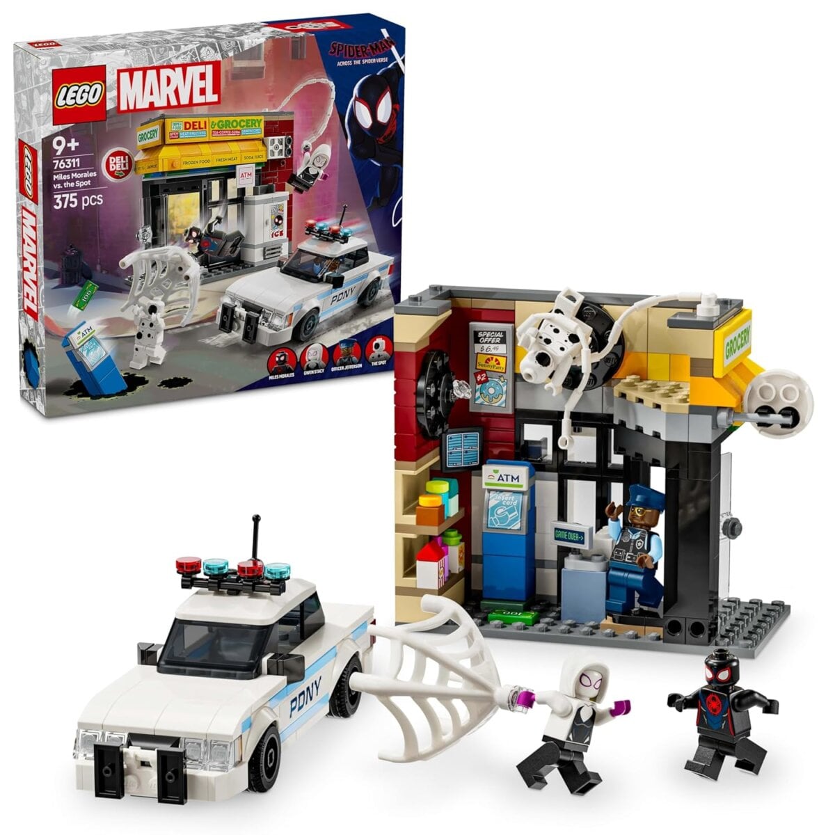 LEGO Marvel Miles Morales vs. The Spot Building Blocks Set | 375 Pcs | Set 76311 | Superhero Toy for Kids | 9+ Years