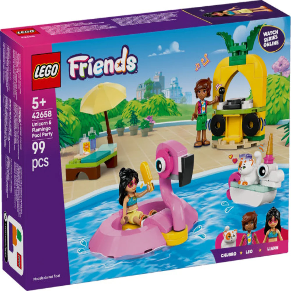Lego Unicorn And Flamingo Pool Party | 42658 Buliding Blocks 99 Pcs For Kids | 5+Years