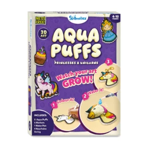 Skillmatics Aqua Puffs Princesses and Unicorns 3D Art Kit | Creative Water-Fused Craft Activity for Kids | 4+ Years