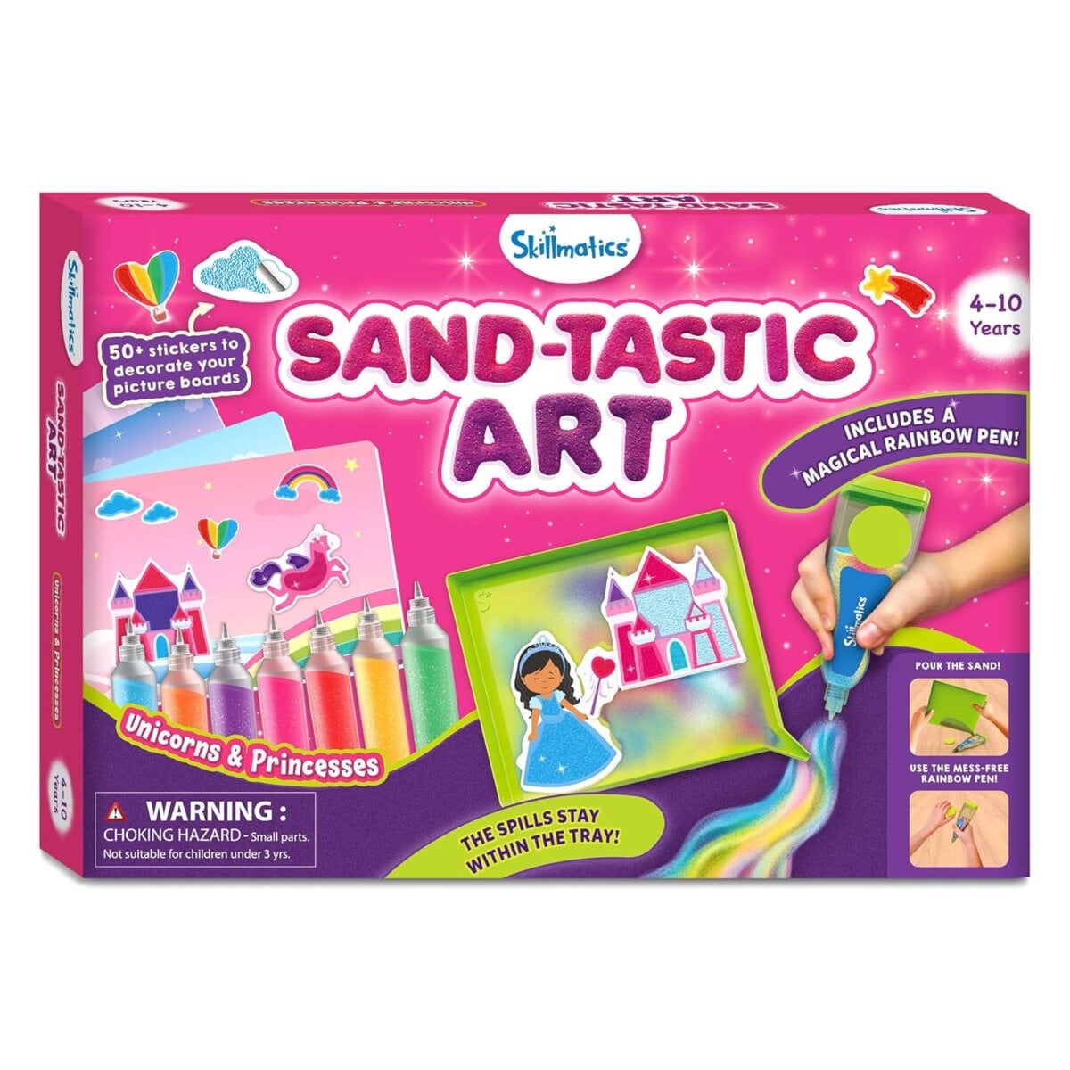 Skillmatics Sand-Tastic Art Activity | Unicorns And Princesses Themed |  Create And Stick 50+ Colorful Stickers For Kids | 4+Years