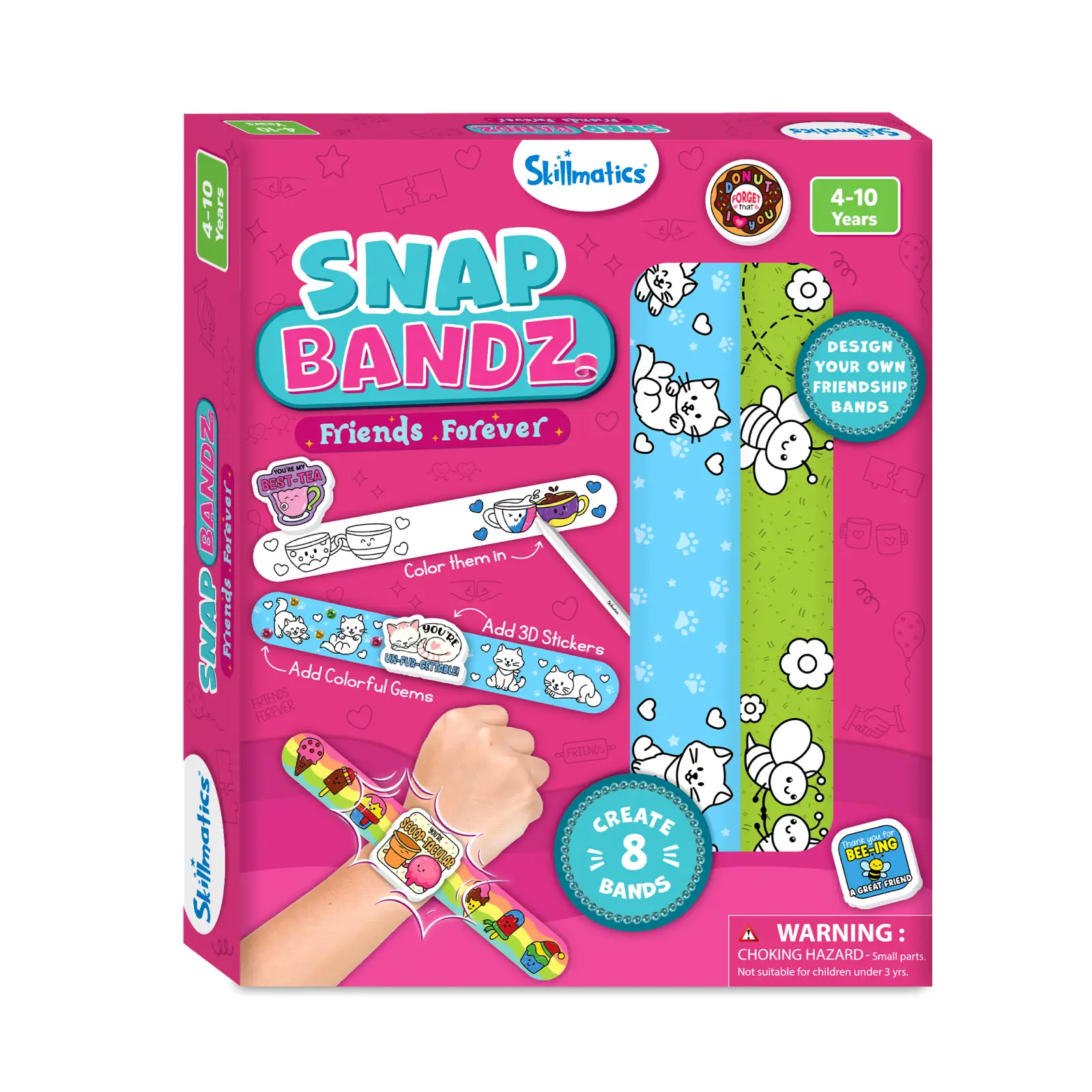Skillmatics Snap Bandz Friends Forever | DIY Art and Craft Activity Kit for Kids | 4+ Years.