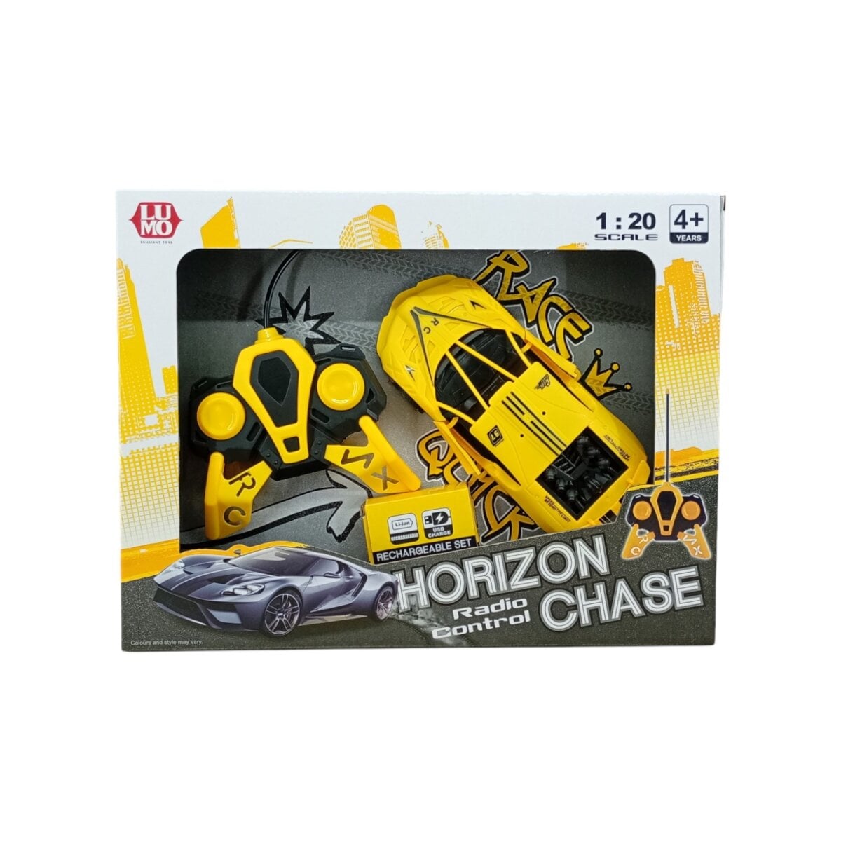 1:20 scale Horizon Chase radio control car for kids, Horizon Chase RC car, rechargeable RC car for kids, Horizon Chase radio control toy, high-speed RC car for kids, kids racing toy