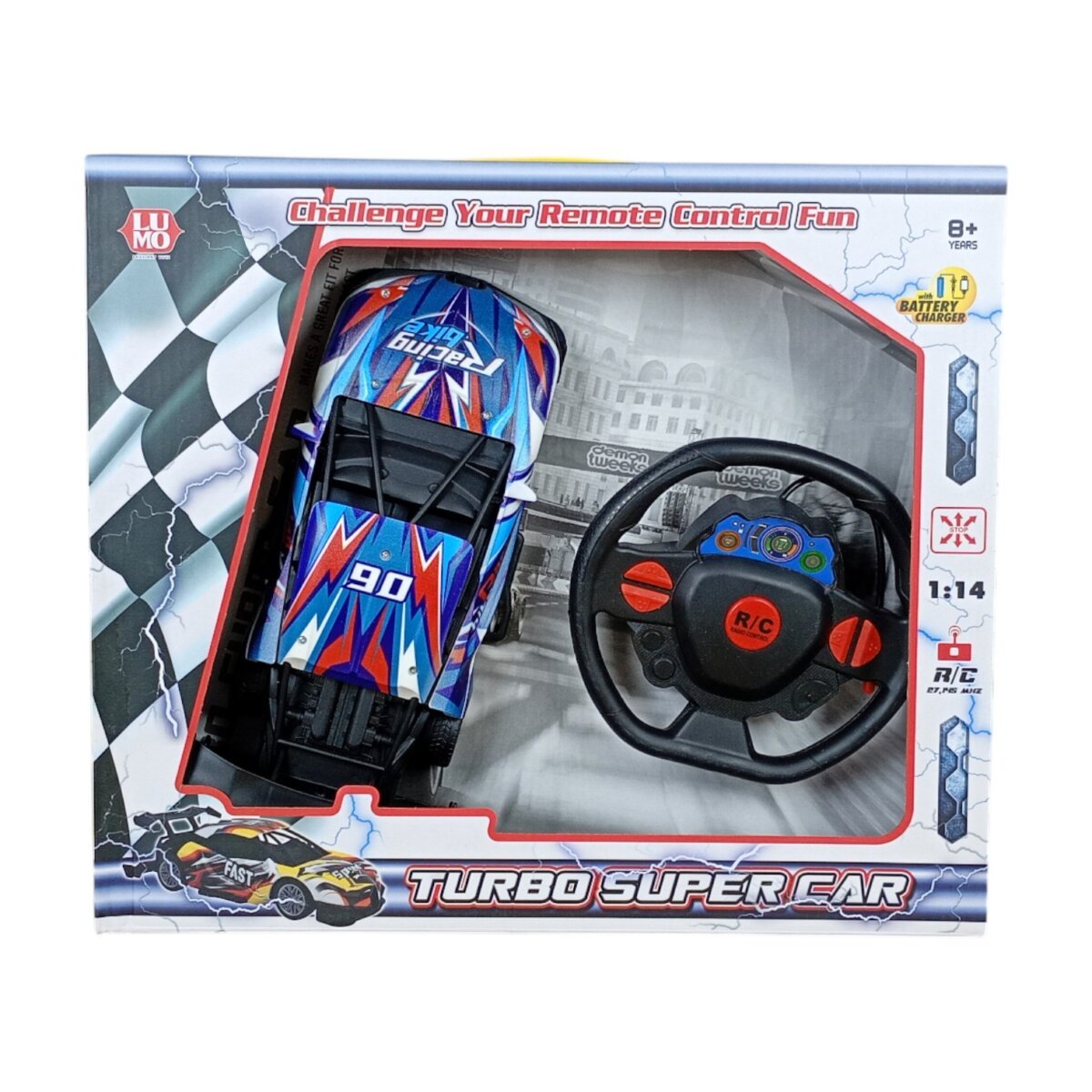 1:4 Scale Turbo Super Remote Control Car with High-Speed Performance | Rechargeable RC Racing Car for Kids | 8+Years