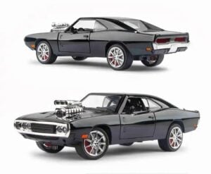 1:24 Scale Vintage Model Die-Cast Model Car | Metal Pull-Back Toy Car with Sound and Light | 2 Opening Doors | Collectible Toy for Kids | 3+ Years
