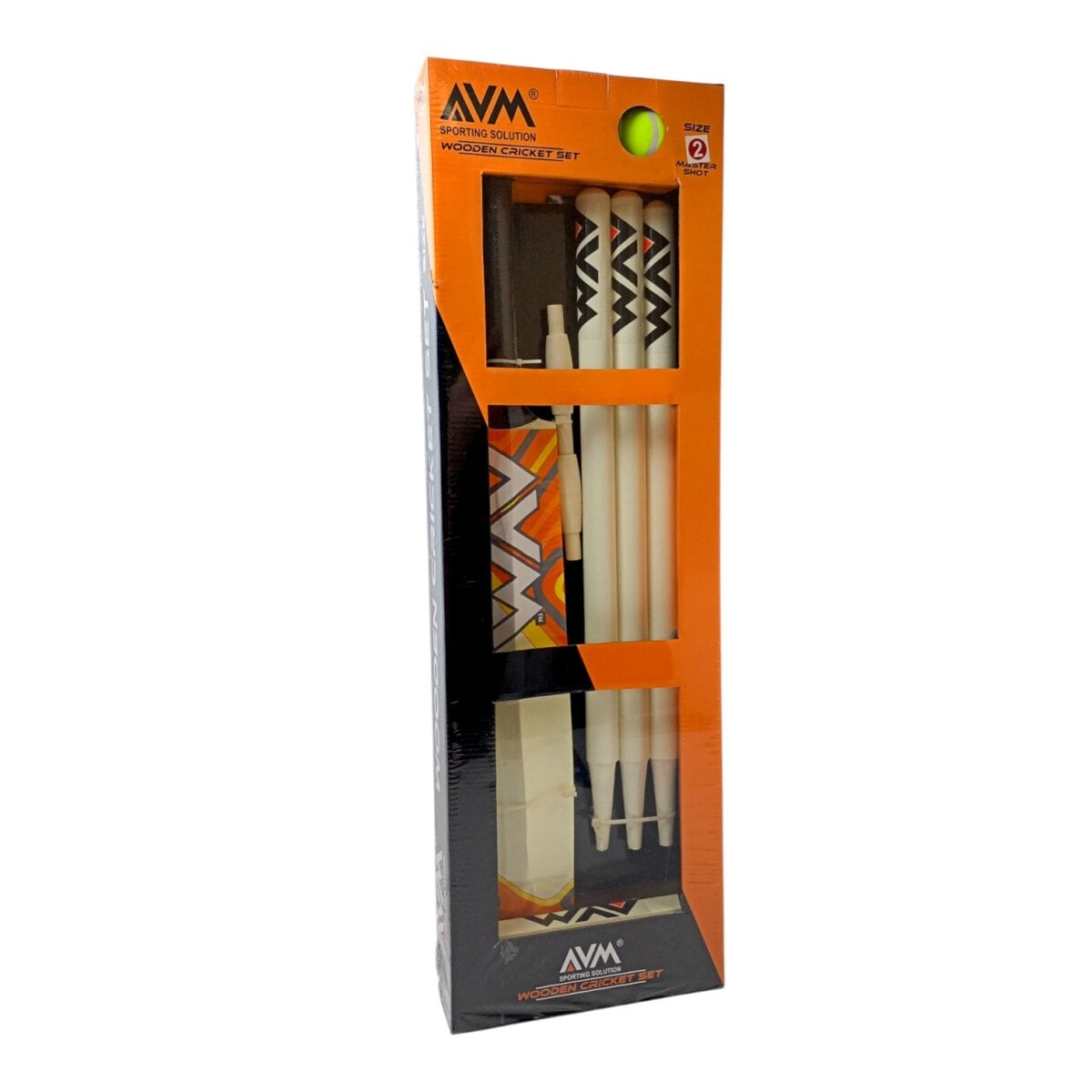 Avm Sporting Solution Wooden Cricket Set Size 2 Complete Training Kit With Durable Bat Stumps And Ball For Kids 8 Years 2 Avm Sporting Solution Wooden Cricket Set Size2 | Ultimate Training Kit With Wooden Bat, Stumps And Ball For Kids 8+ Years Outdoor Play Avm Sporting Solution Wooden Cricket Set Size2 | Ultimate Training Kit With Wooden Bat, Stumps And Ball For Kids 8+ Years Outdoor Play Image 2
