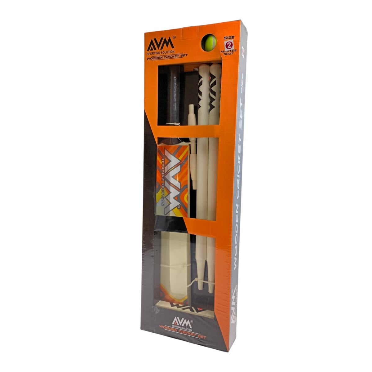 Avm Sporting Solution Wooden Cricket Set Size 2 Complete Training Kit With Durable Bat Stumps And Ball For Kids 8 Years 3 Avm Sporting Solution Wooden Cricket Set Size2 | Ultimate Training Kit With Wooden Bat, Stumps And Ball For Kids 8+ Years Outdoor Play Avm Sporting Solution Wooden Cricket Set Size2 | Ultimate Training Kit With Wooden Bat, Stumps And Ball For Kids 8+ Years Outdoor Play Image 3
