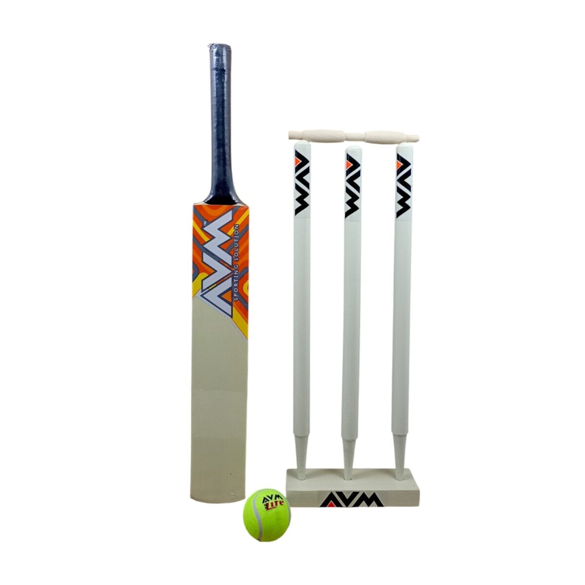 Avm Sporting Solution Wooden Cricket Set Size 2 Complete Training Kit With Durable Bat Stumps And Ball For Kids 8 Years 4 Avm Sporting Solution Wooden Cricket Set Size2 | Ultimate Training Kit With Wooden Bat, Stumps And Ball For Kids 8+ Years Outdoor Play Avm Sporting Solution Wooden Cricket Set Size2 | Ultimate Training Kit With Wooden Bat, Stumps And Ball For Kids 8+ Years Outdoor Play Image 4