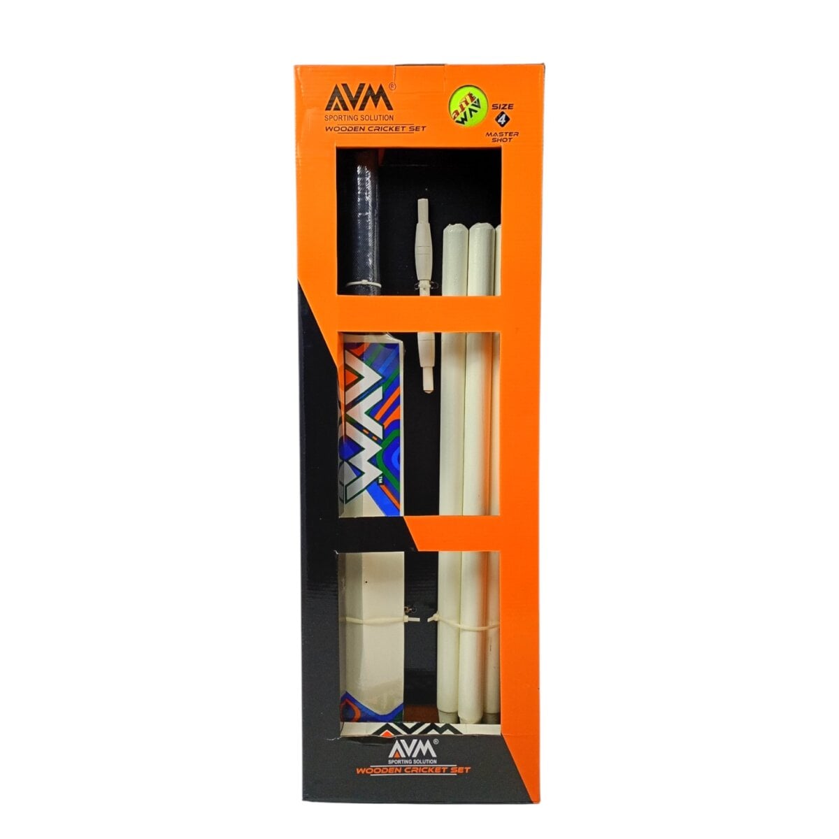 Wooden Cricket Set Size-4 for kids, Wooden Cricket Set Size-4 training kit, cricket set for kids 8+, outdoor cricket play for kids, fun cricket kit for kids, wooden bat and stumps cricket set