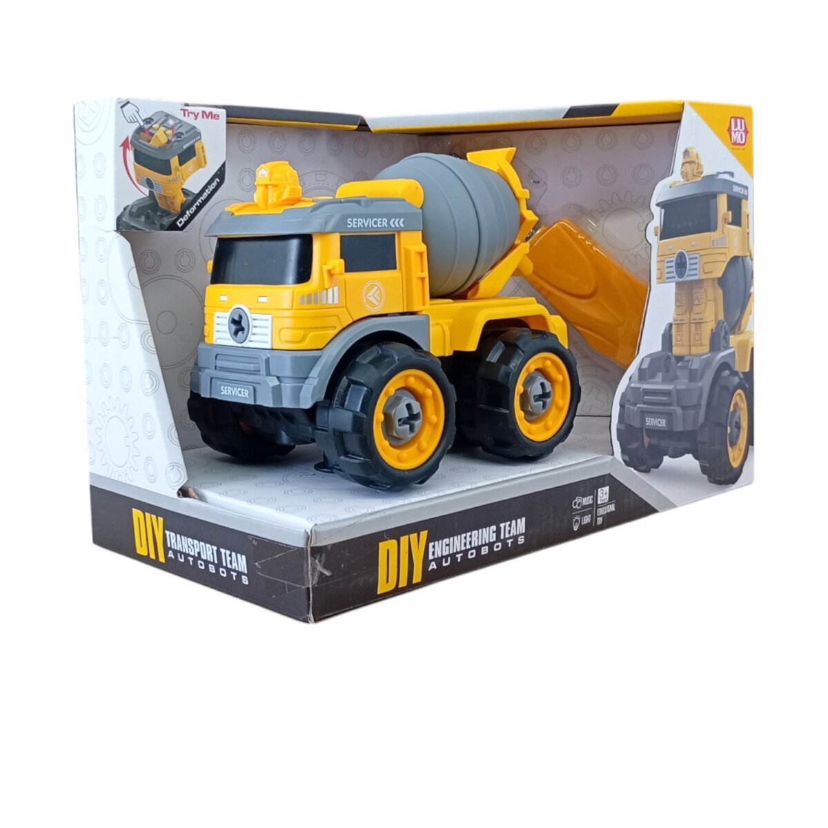 DIY Engineering Team Auto Bots | Multiple Assembly Methods With Music And Light For Kids | 3+Years